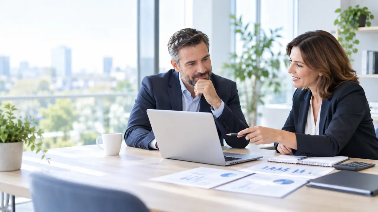 Dirigeants de PME analysant des indicateurs de trésorerie en réunion