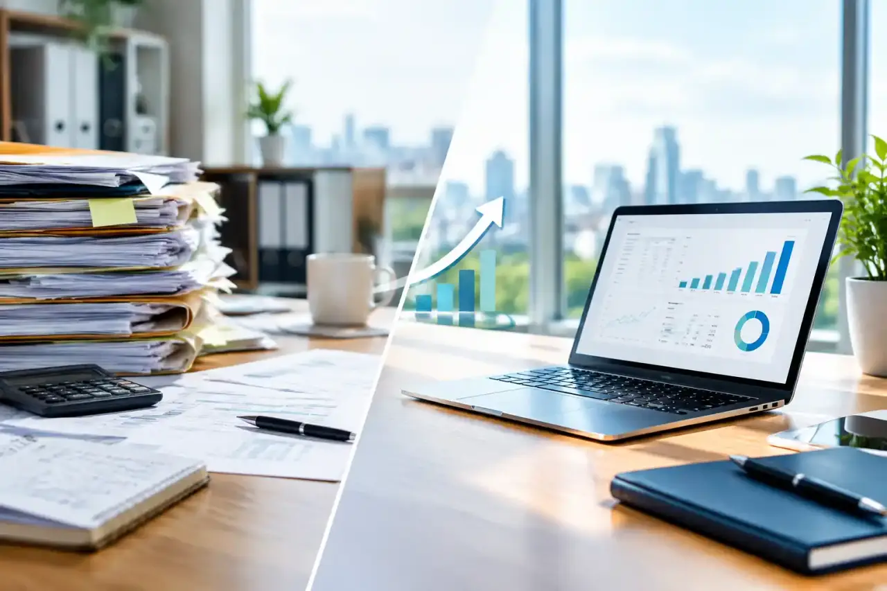 Professionnels analysant des documents financiers lors d'une réunion de pilotage