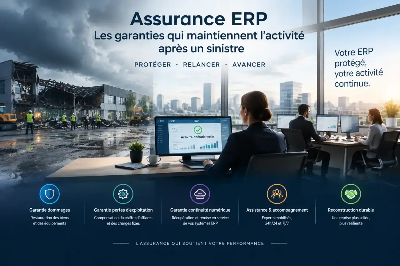 Assurance ERP : les garanties qui maintiennent l’activité après un sinistre